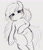 Size: 1023x1203 | Tagged: safe, artist:manachaaaaaaaa, imported from derpibooru, applejack, earth pony, pony, female, mare, missing accessory, monochrome, solo