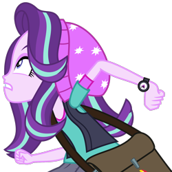 Size: 1500x1500 | Tagged: safe, artist:sketchmcreations, imported from derpibooru, starlight glimmer, equestria girls, mirror magic, spoiler:eqg specials, beanie, female, hat, satchel, simple background, solo, transparent background, vector, watch, wristwatch