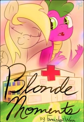 Size: 322x468 | Tagged: artist needed, safe, imported from derpibooru, derpy hooves, spike, dragon, pony, fanfic:blonde moments, building, cute, daaaaaaaaaaaw, derpyspike, fanfic art, female, hospital, hug, male, mare, ponyville hospital, shipping, spiikelove, story in the source, straight