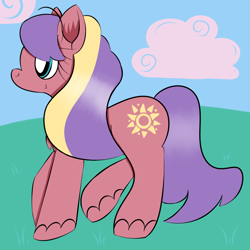 Size: 1000x1000 | Tagged: safe, artist:souldew, imported from derpibooru, sundance, sundance (g2), sunsparkle, pony, g2, g2 to g4, g4, generation leap, unshorn fetlocks