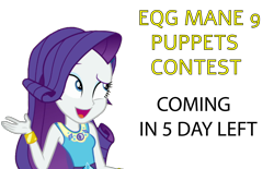 Size: 3360x2079 | Tagged: safe, artist:cartoonmasterv3, imported from derpibooru, rarity, equestria girls, eqg mane 9 puppets contest, female, solo