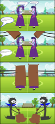 Size: 1920x4307 | Tagged: safe, artist:starman1999, imported from derpibooru, rarity, twilight sparkle, alicorn, equestria girls, bagged, clothes, comics, long skirt, skirt, twilight sparkle (alicorn)