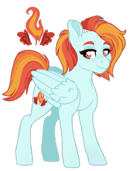 Size: 1441x1883 | Tagged: safe, artist:whalepornoz, imported from derpibooru, oc, oc only, pegasus, pony, adoptable, magical lesbian spawn, offspring, parent:rainbow dash, parent:spitfire, parents:spitdash, simple background, solo, transparent background