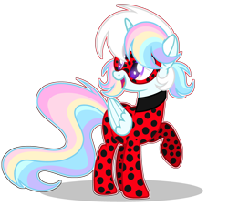 Size: 2872x2592 | Tagged: dead source, safe, artist:rainbows-skies, artist:thesmall-artist, imported from derpibooru, oc, oc:water star, alicorn, pony, base used, clothes, cosplay, costume, male, miraculous ladybug, simple background, solo, stallion, transparent background