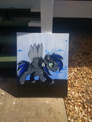 Size: 3120x4160 | Tagged: safe, artist:annuthecatgirl, imported from derpibooru, oc, oc only, pegasus, pony, painting, raised hoof, solo, traditional art