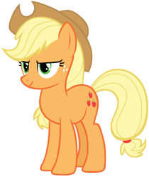 Size: 6058x7205 | Tagged: safe, artist:andoanimalia, imported from derpibooru, applejack, earth pony, pony, honest apple, absurd resolution, cowboy hat, cutie mark, determined, female, freckles, hat, mare, simple background, solo, stetson, transparent background, vector