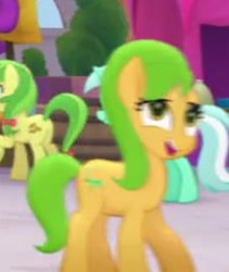 Size: 229x271 | Tagged: safe, imported from derpibooru, screencap, apple fritter, lyra heartstrings, summer sweetleaf, earth pony, pony, my little pony: the movie, apple family member, background pony, cropped, female, mare, needs more jpeg, solo focus, unnamed pony