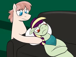 Size: 2048x1536 | Tagged: safe, artist:danieladragonexe, artist:kindheart525, imported from derpibooru, oc, oc:cursive quill, oc:pristine melody, earth pony, pony, kindverse, female, husband and wife, magical lesbian spawn, male, offspring, offspring shipping, parent:applejack, parent:coco pommel, parent:coloratura, parent:trenderhoof, parents:rarajack, parents:trenderpommel, straight