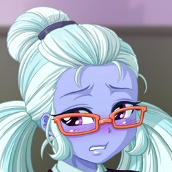 Size: 1311x1312 | Tagged: safe, artist:uotapo, deleted from derpibooru, edit, imported from derpibooru, sugarcoat, equestria girls, friendship games, blushing, bust, cropped, cute, female, portrait, solo, sugarcute