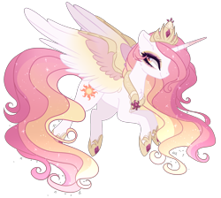 Size: 2144x1920 | Tagged: safe, artist:gihhbloonde, imported from derpibooru, princess celestia, alicorn, pony, female, mare, simple background, solo, transparent background
