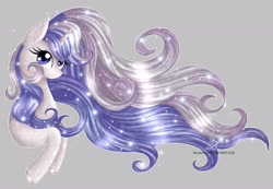 Size: 2202x1528 | Tagged: safe, artist:blumydia, artist:naezithania, imported from derpibooru, oc, oc only, oc:crystal jewel, crystal pony, pony, unicorn, female, gray background, mare, simple background, solo