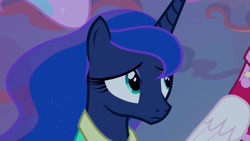 Size: 1920x1080 | Tagged: safe, imported from derpibooru, screencap, princess celestia, princess luna, pony, between dark and dawn, alternate hairstyle, clothes, hawaiian shirt, shirt, solo focus
