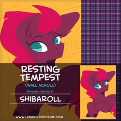 Size: 876x876 | Tagged: safe, artist:shibaroll, imported from derpibooru, tempest shadow, pony, eye scar, obtrusive watermark, scar, watermark