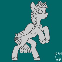 Size: 800x800 | Tagged: safe, artist:vohd, imported from derpibooru, twilight sparkle, alicorn, pony, abuse, animated, breakdown, female, flash, frame by frame, gif, mare, simple background, solo, statue, twilight sparkle (alicorn), twilybuse