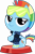 Size: 2247x3437 | Tagged: safe, artist:phucknuckl, imported from derpibooru, rainbow dash, pony, my little pocket ponies, my little pony pocket ponies, 80s, alternate hairstyle, clothes, cute, dashabetes, female, glam rock dash, jacket, mohawk, pocket ponies, retro, simple background, smiling, solo, sunglasses, transparent background