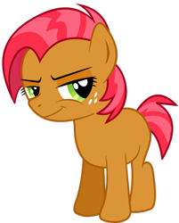 Size: 900x1118 | Tagged: artist needed, safe, imported from derpibooru, babs seed, pony, one bad apple, adorababs, adorasexy, bedroom eyes, cute, female, filly, freckles, sexy, simple background, smiling, smirk, solo, stupid sexy babs seed, transparent background, vector