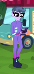 Size: 138x303 | Tagged: safe, imported from derpibooru, screencap, microchips, equestria girls, equestria girls series, the road less scheduled, spoiler:choose your own ending (season 2), spoiler:eqg series (season 2), boots, clothes, cropped, fingerless gloves, gloves, male, mc dex fx, shoes, solo