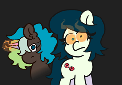 Size: 1000x700 | Tagged: safe, artist:threetwotwo32232, imported from derpibooru, oc, oc:bright side, oc:lucky dice, earth pony, pony, female, magic, mare, mind control