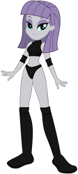 Size: 696x1551 | Tagged: safe, artist:invisibleink, artist:marcusvanngriffin, imported from derpibooru, maud pie, equestria girls, belly button, boots, clothes, elbow pads, female, knee pads, midriff, shoes, simple background, solo, sports, sports bra, sports panties, transparent background, vector, wrestler, wrestling