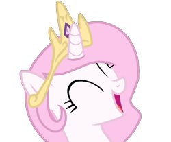 Size: 884x733 | Tagged: safe, artist:rainbow eevee, imported from derpibooru, princess celestia, alicorn, pony, bust, crown, cute, eyes closed, female, filly, filly celestia, happy, jewelry, open mouth, pink-mane celestia, regalia, simple background, solo, transparent background, young, young celestia, younger