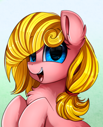 Size: 1424x1764 | Tagged: safe, artist:pridark, imported from derpibooru, oc, oc only, pony, bust, commission, female, happy, mare, open mouth, portrait, smiling, solo