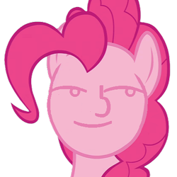 Size: 432x432 | Tagged: safe, imported from derpibooru, pinkie pie, earth pony, pony, avatar, female, le lenny face, mare, meme, meme face, simple background, transparent background