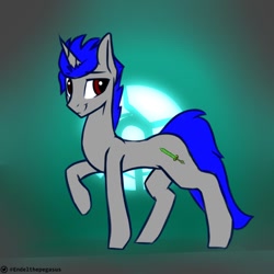 Size: 1000x1000 | Tagged: safe, artist:endelthepegasus, imported from derpibooru, oc, oc only, oc:enigan, pony, unicorn, male, smiling, solo