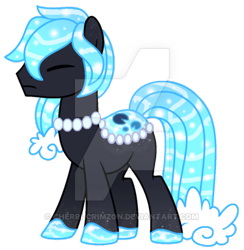 Size: 400x409 | Tagged: safe, artist:cherri-crimzon, imported from derpibooru, oc, oc only, oc:lumin, original species, pond pony, pony, deviantart watermark, male, obtrusive watermark, simple background, solo, transparent background, watermark