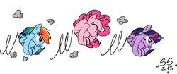 Size: 1006x422 | Tagged: safe, artist:scarred-spike, imported from derpibooru, pinkie pie, rainbow dash, twilight sparkle, alicorn, earth pony, pegasus, pony, ball, bouncing, cropped, curled up, eyes closed, female, happy, hilarious in hindsight, mare, meme, morph ball, motion lines, pinkieball, rainball, rariball, rolling, simple background, spin dash, twiball, twilight sparkle (alicorn), white background