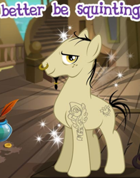 Size: 428x547 | Tagged: safe, idw, imported from derpibooru, pony, spoiler:comic, freckles, gameloft, meme, pirate, tattoo, wow! glimmer