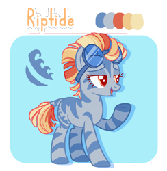 Size: 1280x1313 | Tagged: safe, artist:holidaye, imported from derpibooru, oc, oc only, oc:riptide, hybrid, pony, zony, female, solo