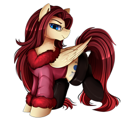 Size: 3026x2983 | Tagged: safe, artist:pridark, imported from derpibooru, oc, oc only, oc:blade dancer, oc:reverse roll, pegasus, pony, clothes, commission, female, glasses, high res, mare, simple background, solo, transparent background