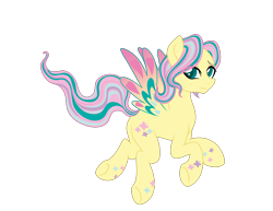 Size: 4092x3162 | Tagged: safe, artist:darkstorm mlp, imported from derpibooru, fluttershy, oc, pegasus, pony, butterscotch, eyelashes, feathered wings, femboy, feminine stallion, flowing tail, male, pegasus oc, rainbow power, rule 63, spread wings, stallion, wings