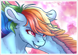 Size: 848x607 | Tagged: safe, artist:gaelledragons, imported from derpibooru, rainbow dash, pegasus, pony, female, mare, solo