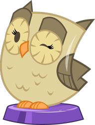 Size: 2419x3158 | Tagged: safe, artist:phucknuckl, imported from derpibooru, part of a set, owlowiscious, bird, owl, pony, my little pocket ponies, my little pony pocket ponies, awwlowiscious, cute, high res, male, one eye closed, part of a series, pocket ponies, simple background, solo, transparent background, wink
