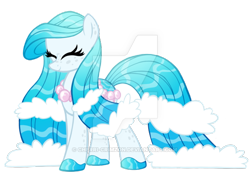 Size: 600x418 | Tagged: safe, artist:cherri-crimzon, imported from derpibooru, oc, oc only, original species, pond pony, deviantart watermark, female, mare, obtrusive watermark, simple background, solo, transparent background, watermark