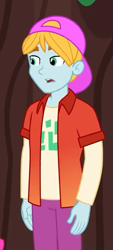 Size: 285x630 | Tagged: safe, imported from derpibooru, screencap, fry lilac, equestria girls, equestria girls series, five lines you need to stand in, spoiler:eqg series (season 2), background human, backwards ballcap, baseball cap, cap, clothes, hat, male