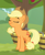 Size: 530x639 | Tagged: safe, imported from derpibooru, screencap, applejack, earth pony, pony, going to seed, cropped, cute, cutie mark, eyes closed, female, mare, pride, proud, raised hoof, silly, silly pony, smiling, solo, tied hair, who's a silly pony