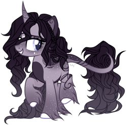 Size: 901x887 | Tagged: safe, artist:mintoria, imported from derpibooru, oc, oc only, oc:astral abyss, pony, unicorn, base used, curved horn, female, horn, mare, simple background, solo, transparent background, unshorn fetlocks