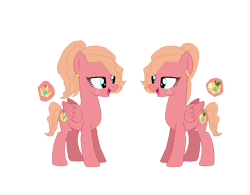 Size: 813x635 | Tagged: safe, artist:nintendoponyaddict, imported from derpibooru, oc, oc only, oc:royal pippin, oc:royal russet, pony, base used, cutie mark, duo, female, offspring, parent:big macintosh, parent:princess celestia, parents:celestimac, siblings, sisters, twin sisters, twins