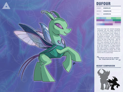 Size: 1280x956 | Tagged: safe, artist:hexfloog, imported from derpibooru, oc, oc:dufour, changedling, changeling, adoptable, reference sheet