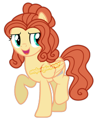 Size: 900x1076 | Tagged: safe, artist:t-aroutachiikun, imported from derpibooru, oc, oc only, oc:carrot pie, pegasus, pony, base used, female, mare, obtrusive watermark, offspring, parent:carrot top, parent:zephyr breeze, simple background, solo, transparent background, watermark