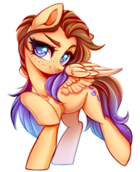 Size: 700x859 | Tagged: safe, artist:cabbage-arts, imported from derpibooru, oc, oc only, oc:clematis, pegasus, pony, commission, commissioner:pyropell, female, pegasus oc, simple background, solo, transparent background