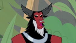 Size: 1920x1080 | Tagged: safe, imported from derpibooru, screencap, lord tirek, centaur, frenemies (episode), bust, male, nose piercing, nose ring, open mouth, piercing, septum piercing, solo