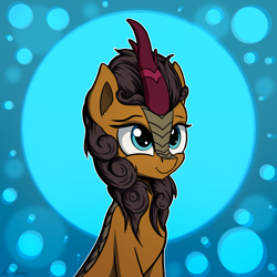 Size: 3000x3000 | Tagged: safe, artist:adagiostring, imported from derpibooru, pumpkin smoke, kirin, background kirin, cute, female, my little pony, rule 63, smiling, solo