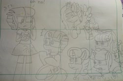 Size: 4548x2992 | Tagged: safe, artist:徐詩珮, imported from derpibooru, autumn blaze, fizzlepop berrytwist, glitter drops, kerfuffle, spring rain, tempest shadow, torque wrench, earth pony, human, pegasus, pony, unicorn, fizzleverse (徐詩珮), equestria girls, my little pony: the movie, rainbow roadtrip, sounds of silence, alternate mane six, alternate universe, autumnfuffle, autumntwrench, base used, bisexual, broken horn, equestria girls ponified, equestria girls-ified, female, friendship, glasses, glitterblaze, glitterfuffle, glittershadow, glitterwrench, horn, hug, human tempest, kerwrench, lesbian, lineart, magical geodes, mare, polyamory, ponified, self ponidox, shipping, springblaze, springdrops, springfuffle, springshadow, springshadowdrops, springwrench, tempestblaze, tempestfuffle, tempestwrench, traditional art