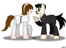 Size: 1269x936 | Tagged: safe, artist:99999999000, imported from derpibooru, pony, clothes, iron man, marvel, pepper potts, ponified, simple background, suit, tony stark, transparent background