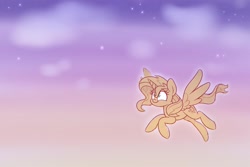 Size: 2048x1365 | Tagged: safe, artist:heir-of-rick, imported from derpibooru, sunset shimmer, alicorn, pony, alicornified, end of ponies, flying, race swap, shimmercorn, sky, stars, the end of equestria girls