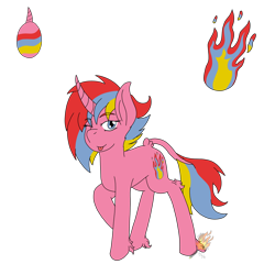 Size: 2000x2000 | Tagged: safe, artist:midnightfire1222, imported from derpibooru, oc, oc only, oc:chroma flare, pony, unicorn, adopted pony, solo