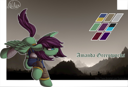 Size: 3743x2543 | Tagged: safe, artist:avery-valentine, imported from derpibooru, oc, oc:amanda greenworks, pegasus, pony, fallout equestria, palette